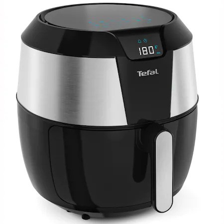 Фритюрник с горещ въздух Tefal Easy Fry XXL EY701D15, 1850 W, 1,6 кг, Регулируема температура, 8 програми, Функция Auto OFF, Технология 3D Air Pulse, Черен / Инокс