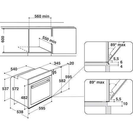 Фурна за вграждане Whirlpool AKZM 8480 NB, Електрическа, 6th Sense, Ready2Cook, Grill, Пиролитично почистване, 73 л, Клас A+, Черна