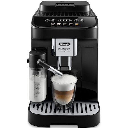 Кафеавтомат De'Longhi Magnifica Evo ECAM 290.61.B, 1450W, 1.8 л, 15 бара, Кана за мляко, Система LatteCrema, Мелничка с 13 степени, Черен