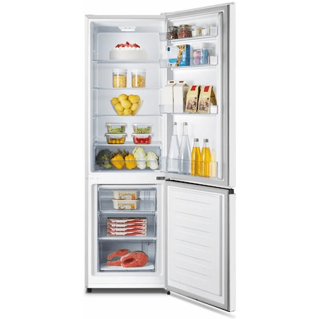 Хладилник с фризер Heinner HC-N269F+, 269 л, Клас F, Механичен контрол, H 180 см, Бял