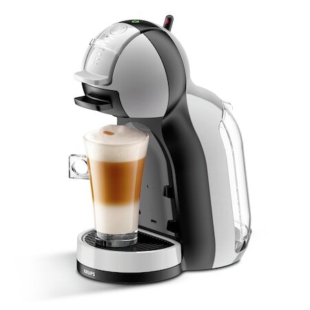 Еспресо машина с капсули KRUPS NESCAFE Dolce Gusto Mini Me KP123B10, Налягане 15 бара, 1500W, Капацитет на резервоара 0.8 л, Функция Eco, Сив