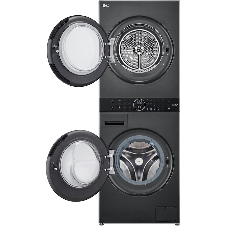 Пералня със сушилня LG WT1210BBF, Пране 12 кг, Сушене 10 кг, 1400 об/мин, Steam, TurboWash 360, Клас A/A+++, Черен/Черен Пералня със сушилня LG WT1210BBF, Пране 12 кг, Сушене 10 кг, 1400 об/мин, Steam, TurboWash 360, Клас A/A+++, Черен/Черен
