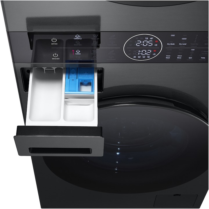 Пералня със сушилня LG WT1210BBF, Пране 12 кг, Сушене 10 кг, 1400 об/мин, Steam, TurboWash 360, Клас A/A+++, Черен/Черен Пералня със сушилня LG WT1210BBF, Пране 12 кг, Сушене 10 кг, 1400 об/мин, Steam, TurboWash 360, Клас A/A+++, Черен/Черен