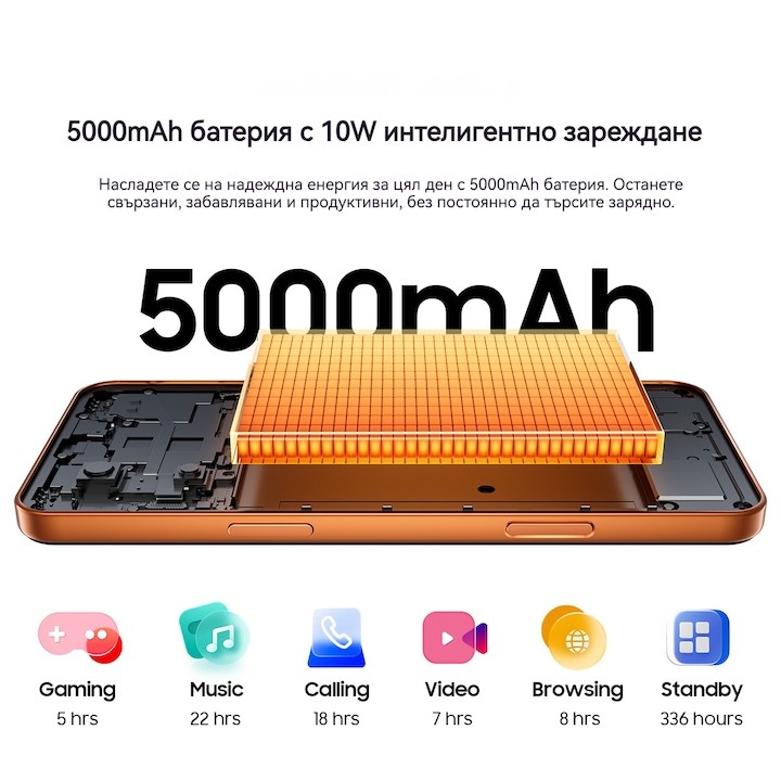 Смартфон Blackview Wave 7C, Android 16, 16GB+128GB(2TB TF), 6.56"HD+ IPS, 32MP+13MP, Unisoc Tiger T310, 5000mAh/IP54/WiFi 5G/Face ID/2 SIM, оранжев Смартфон Blackview Wave 7C, Android 16, 16GB+128GB(2TB TF), 6.56"HD+ IPS, 32MP+13MP, Unisoc Tiger T310, 5000mAh/IP54/WiFi 5G/Face ID/2 SIM, оранжев